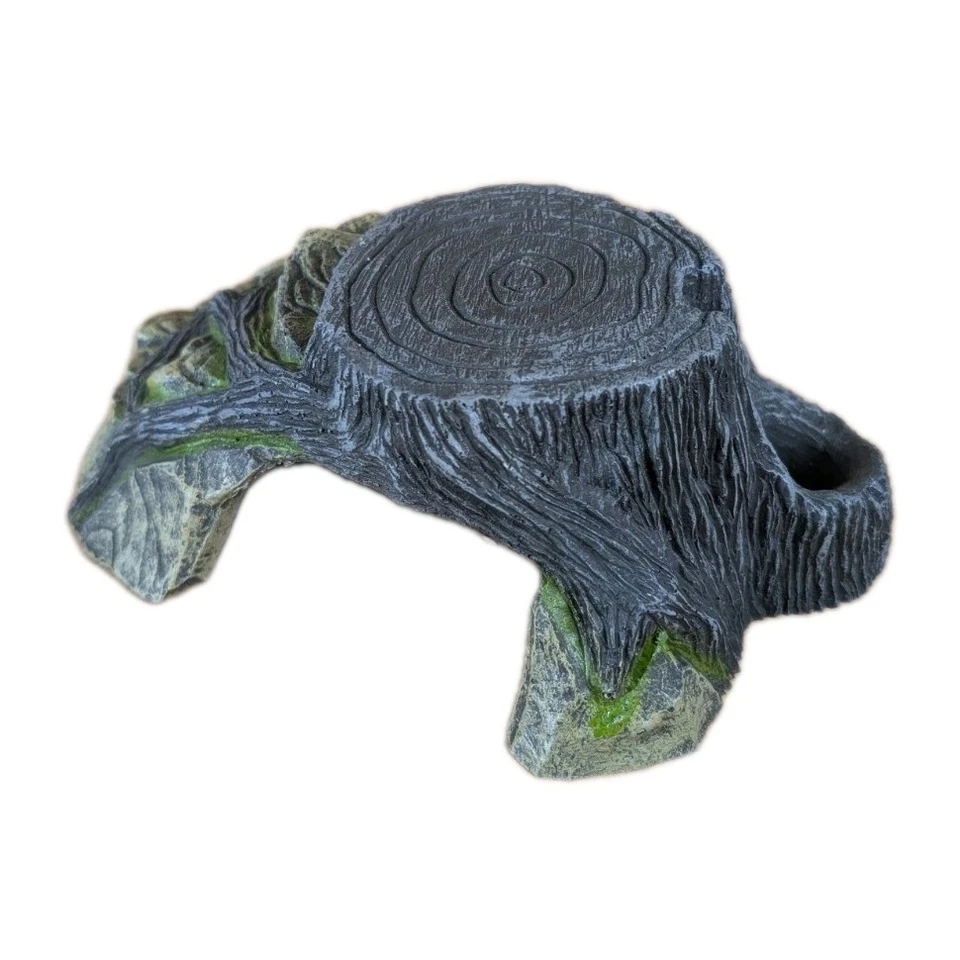 NUEVO Acuario y Reptiles y Peces Decoración Árbol Tocón Escondite Cueva Roca 9x5.5x3 Pulgadas Foto 1 de 4