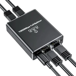 Ethernet Splitter 1 to 3 High Speed 1000Mbps, BolAAzuL Gigabit - Afbeelding 1 van 7