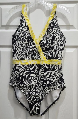 Traje de baño Jantzen de una pieza talla 14 correa ajustable sin alambre sujetador incorporado usado en excelente estado Foto 1 de 4