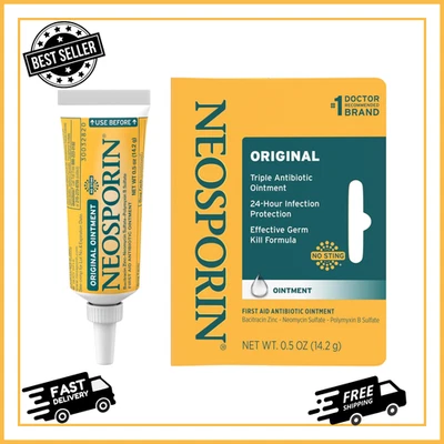 Мазь антибиотик первой помощи Neosporin оригинальная с бацитрацином цинком - Изображение 1 из 4