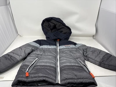 Chaqueta con capucha gris forrada de vellón London Fog para niños  Foto 1 de 3