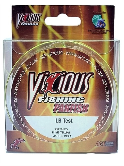 Línea de pesca de prueba Vicious Panfish HI-VIS amarilla 10 lb 330 yardas Foto 1 de 1