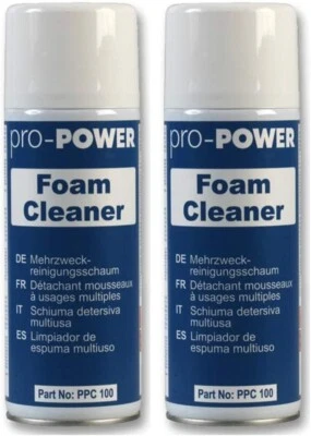 2x Pro Power Foam Cleanser Cleaner Multi Purpose Anti Static Cleaner 400ml x 2 - Image 1 of 4