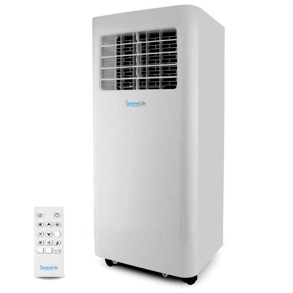 Serenelife SLPAC805W 8000 BTU Air Conditioner with Dehumidifier and Fan - White