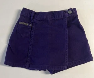 Vintage CK Calvin Klein 90s Denim Purple Jean Skort Size 7 Made in USA - Picture 1 of 7