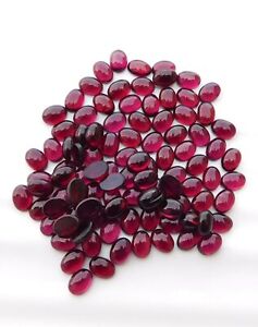 Wholesale Lot Natural Garnet Oval Cab Loose Gemstone 6x4 MM To 7x9 MM P-2620