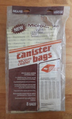 Sears Kenmore Canister Vacuum Cleaner 4 Pc Disposable Bags 20-50558 Open Package - Image 1 of 4