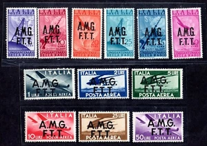 ITALY-TRIESTE 1947 FIRST AIR MAIL SETS SC. #C1-C6, C7-C12 MINT NEVER HINGED - Picture 1 of 2