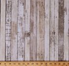 Cotton Landscape Barn Wood Boards Carpentry Fabric Print BTY D783.56