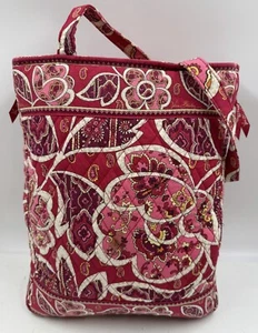 Vera Bradley Women's Handbag Pink Floral Zipper Pocket Double Handle Laptop Bag - Afbeelding 1 van 16