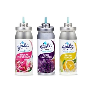 Glade Touch & Fresh Aerosol Air Freshener for Bathroom | 12ml Refill (Pack of 3) - Picture 1 of 5