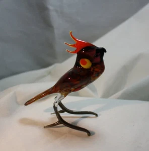 Hand Blown Glass Lamp Murano Glass Figurine Bird Parrot#2 - Picture 1 of 3