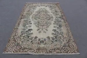 Floor Rug, Vintage Rugs, Oriental Rugs, Turkish Rug, 5.1x8.3 ft Large Rugs - Picture 1 of 6
