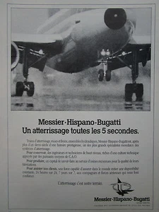 1984-86 PUB MESSIER HISPANO BUGATTI SNECMA ATTERRISSAGE UNDERCARRIAGE FRENCH AD - Picture 1 of 1