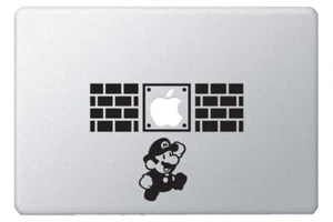 Apple Macbook vinyl decal sticker Mario Jumping - Picture 1 of 2