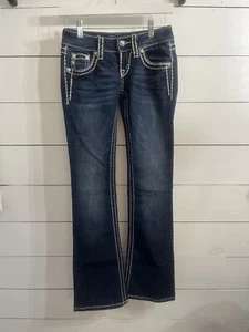 MISS ME WOMENS MID RISE SIGNATURE BOOT SZ 24 JEANS INSEAM 31” New Rodeo DK 211 - Picture 1 of 5