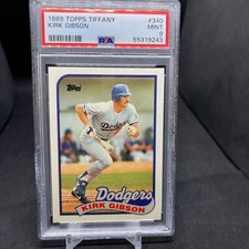 1989 Topps Tiffany Kirk Gibson #340   Dodgers PSA 9 | Pop 8, 32 Higher