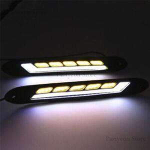 Car LED Daytime Running Light Car Strip DRL Driving Fog Turn Signal Lamp QJW
