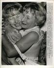 1966 Press Photo Survivor of the Viking Princess receives greeting from relative