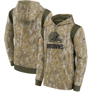 Cleveland Browns Nike 2021 Salute To Service Militar Camuflada Sudadera con Capucha Talla M NUEVA - Imagen 1 de 4