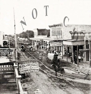 FRÜHE ANTIKE REPRODUKTION 8X10 FOTODRUCK HAUPTSTRASSE LAMPASAS TEXAS - Bild 1 von 1