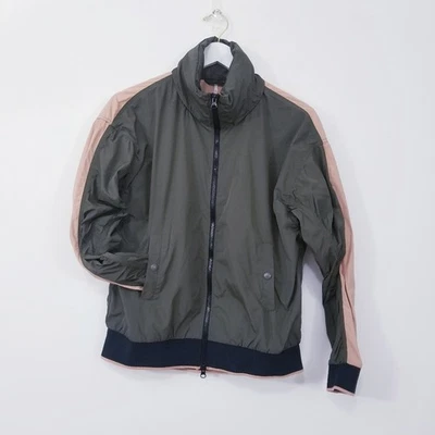 Free People Women size XS Army Combo Lightweight Jacket Hoodie Green Tan - Image 1 of 4