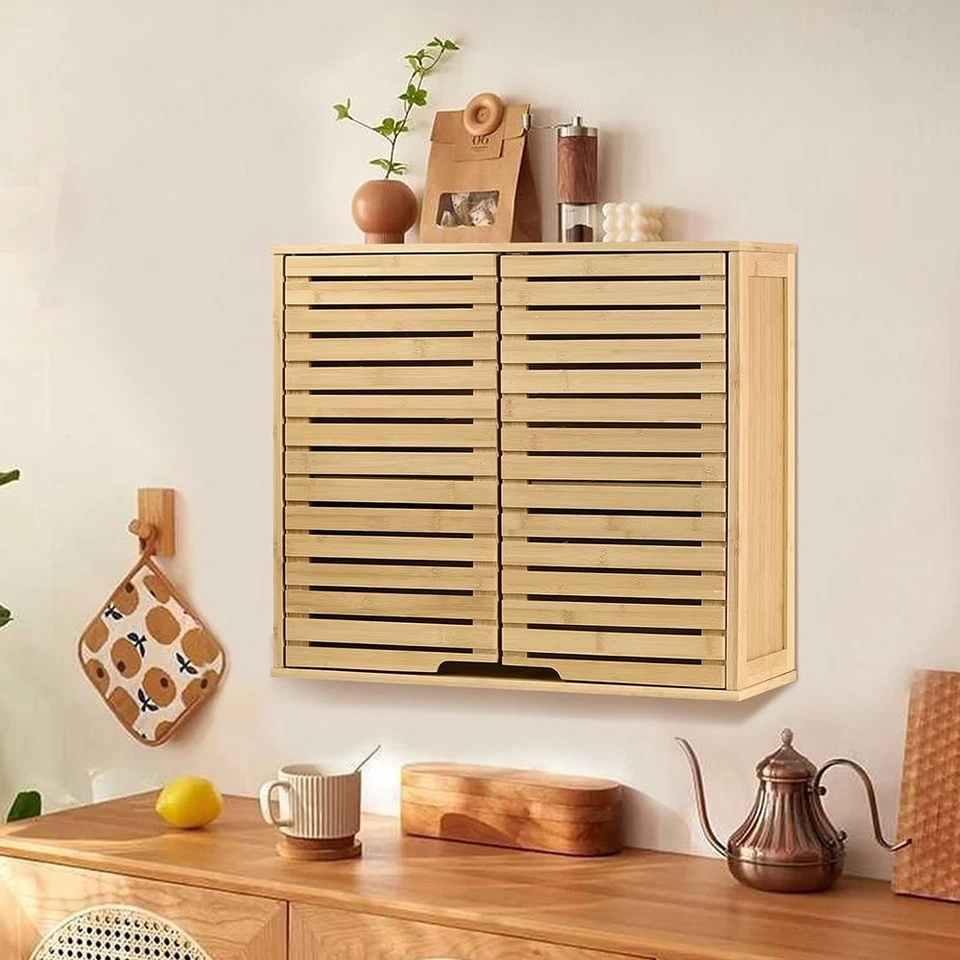 1 pezzo mobiletto da bagno a parete portabiancheria armadio - Immagine 1 di 4