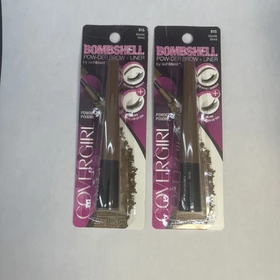 TWO Covergirl Bombshell POW-DER Brow & Liner Eyebrow Powder 815 BLONDE - Read - Image 1 of 2