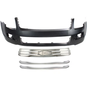 Bumper Cover Kit For 2006-2009 Ford Fusion with Fog Light Holes Primed Front - Picture 1 of 12