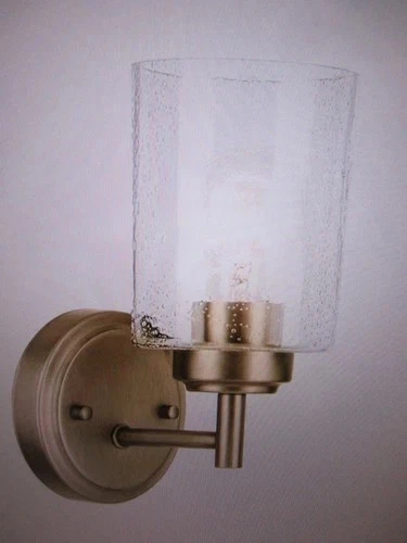 Kichler 45910NBR Winslow Bathroom Sconce Light Fixture 9" Tall in Natural Brass