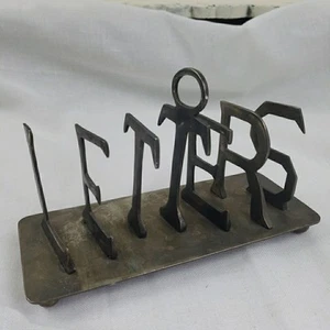 Portacartas Organizador Metal Sólido Mediados de Siglo Moderno Cromo Años 50 Plata Años 60 - Imagen 1 de 7