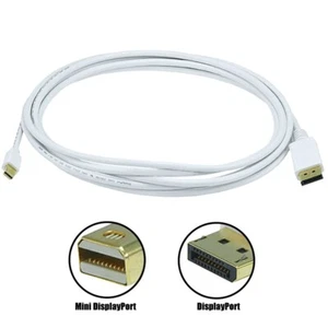 10FT Mini DisplayPort MDP Male to DisplayPort DP Male Mac Monitor Cable 32AWG - Picture 1 of 1