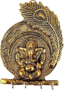 Metall Ganesh Wandbehang mit Schlüsselhalter - Bild 1 von 4