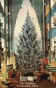 Sterling Lindner Davis Co. Sterling Christmas Tree Cleveland, OH 1950's Postcard - Picture 1 of 2