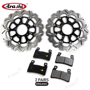 Rotores y pastillas de disco de freno delantero para Kawasaki NINJA ZX6R 2013 2014 2015 2016 NEGRO - Imagen 1 de 15