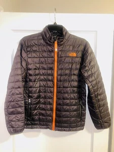 EUC North Face Boys Thermoball Quilted Jacket Large Grey Coat Jacket 10-12 - Picture 1 of 5