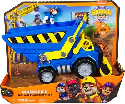 Paw Patrol, Rubble & Crew, Veicolo da cantiere Deluxe di Wheeler, camion riba... - Immagine 1 di 2