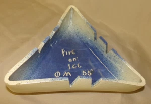 Fire and Ice OM 1955 Collage Vintage Ashtray - Picture 1 of 7