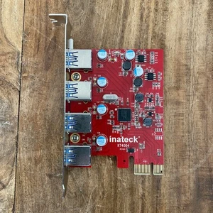 4-port USB-3 Card for Apple Mac Pro 4.1 5.1 PCIe Inateck KT4004 High Sierra Red - Afbeelding 1 van 7