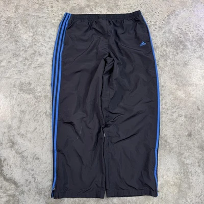 Pantalones de chándal Adidas para hombre XL negro azul tres rayas cortavientos y2k holgado patinador Foto 1 de 4