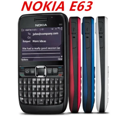  Original NOKIA E63 3G Wifi Bluetooth Camera 2MP Mp3 Player Mobile Bar Unlocked  - Image 1 of 4
