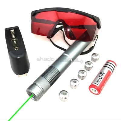 GX4 532nm Adjustable Focus Green Laser Pointer &Battery& Charger&Goggles&5 Stars - Image 1 of 4
