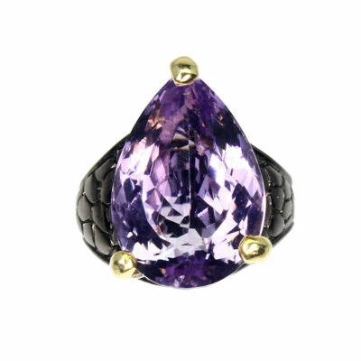 Shola Vero Naturalenaturale Lilla Ametista Anello Tgl 18,5 Argento Sterling R154 - Immagine 1 di 3