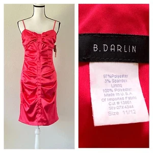 NWT Size 11/12 Bright Pink Party Dress, Size S New Years Eve Dress, Formal Satin - Picture 1 of 11