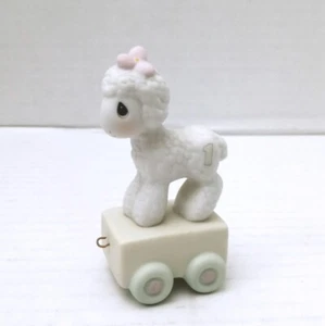 Precious Moments 1st Birthday Train Lamb Sheep Enesco Vintage 1985 - Picture 1 of 5