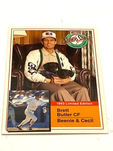 Brett Butler 1993 Milk Bone Super Stars #17 Los Angeles Dodgers - Picture 1 of 4