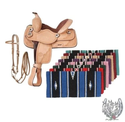 14 Inch Youth Western Saddle Only or Package - All Around Trail - 3 Colors - Image 1 of 4