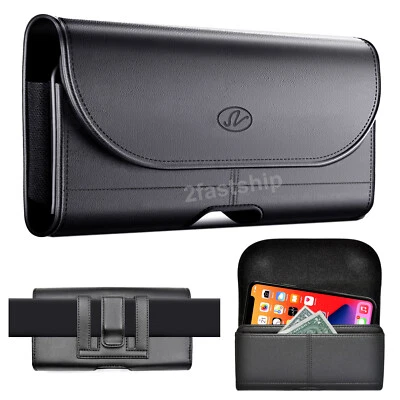 For Samsung S23 / S23 Plus / S23 Ultra / FE Leather Case Belt Clip Holster Pouch - Image 1 of 4