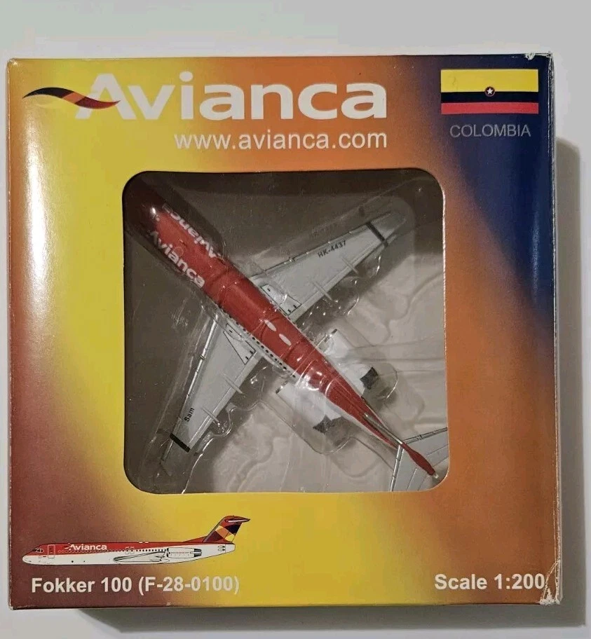 JCWINGS200. FOKKER F100 AVIANCA COLOMBIA RARE - Image 1 of 4