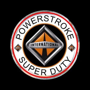 Ford - International Harvester - Round Power Stroke Turbo Diesel  Sticker Decal - Picture 1 of 6
